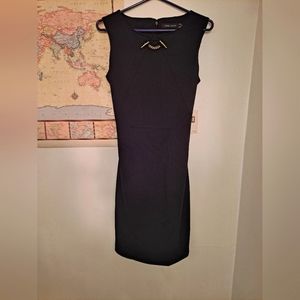 Flattering black a-line dress